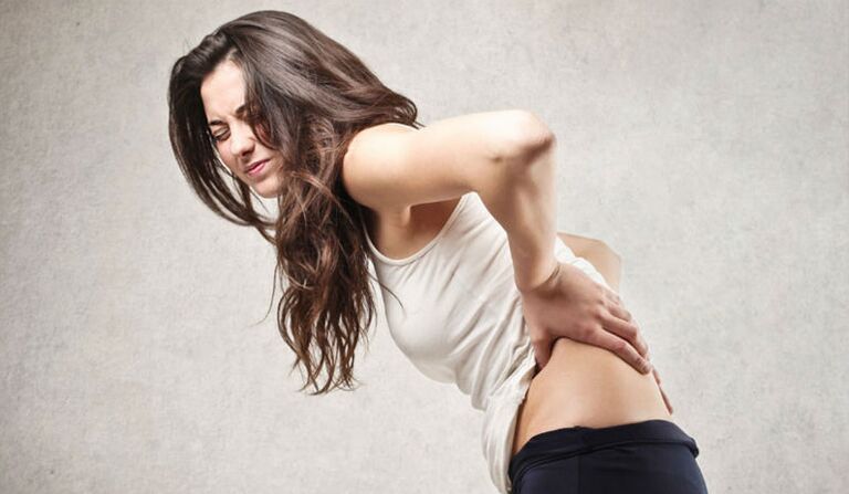 Dor nas costas na osteocondrose